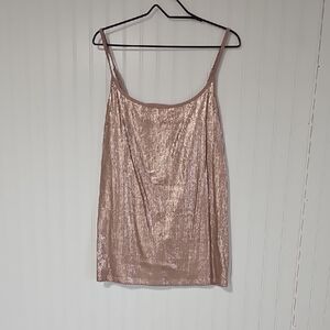 Torrid Rose Gold Sequin Embellished Top